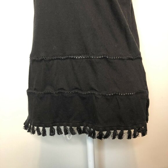 Old Navy S Top Black Sleeveless Tassel Trim Tee Je - Picture 4 of 8